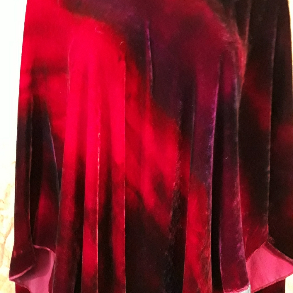 Hand Dyed Velvet Pancho